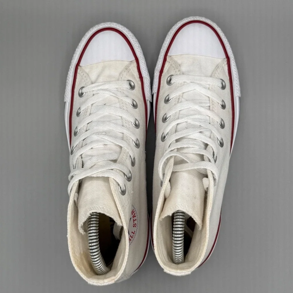 Converse Chuck Taylor All Star High Top Sneakers White Canvas Mens 5 Womens 7 - Picture 9 of 16